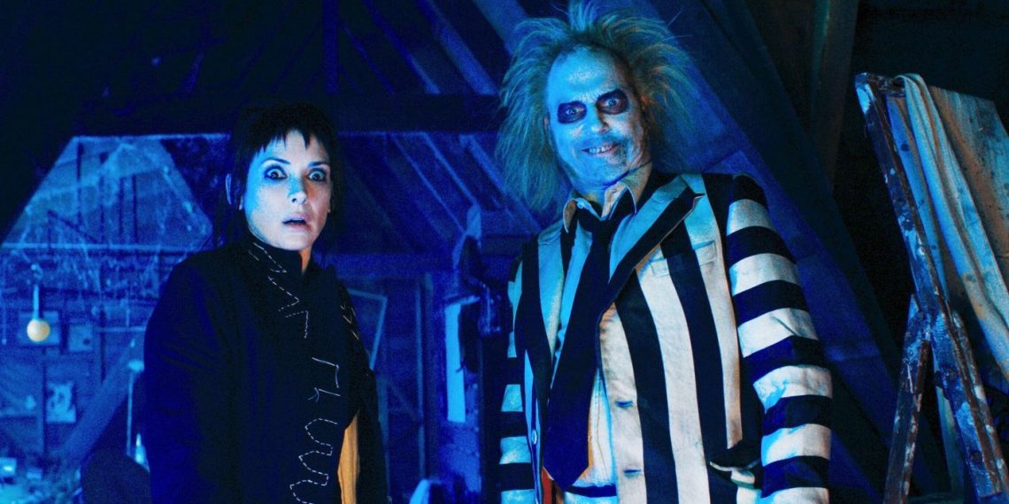 Winona Ryder and Michael Keaton in Beetlejuice Beetlejuice 