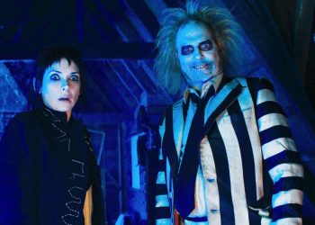 Winona Ryder and Michael Keaton in Beetlejuice Beetlejuice 